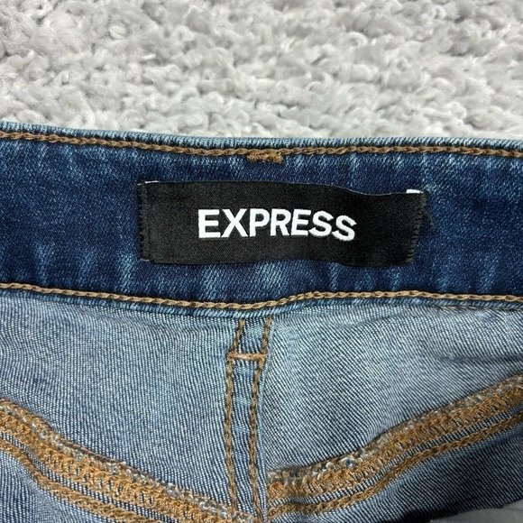 Express Jeans Womens 00 Ankle Legging High Rise Denim Perfect Lift Zipper Ankle - Picture 2 of 6